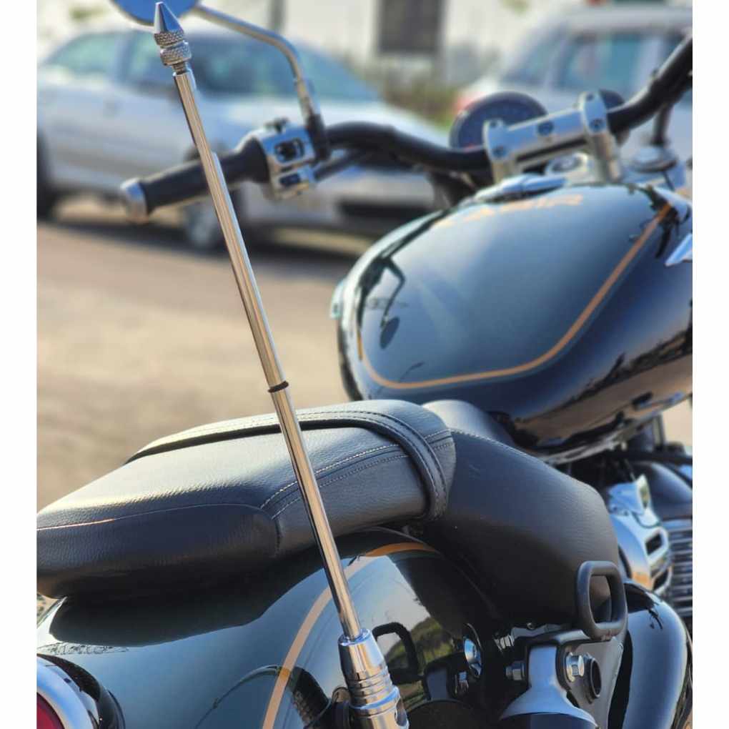 Flag Pole For Royal Enfield - Pure Stainless steel