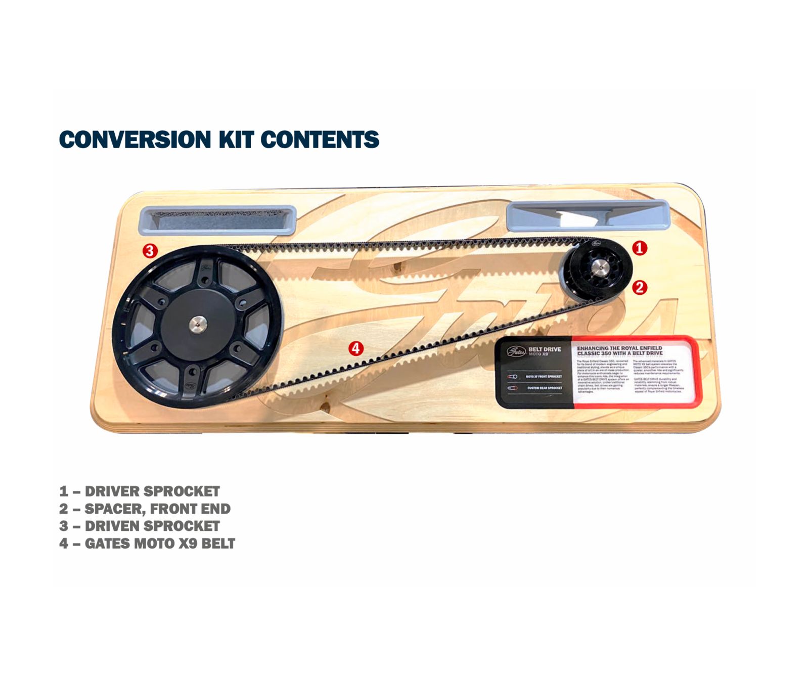 Gates Belt Drive Chain to Belt Conversion Kit for Royal Enfield 5 Gates Belt Drive Chain to Belt Conversion Kit for Royal Enfield - Image 5