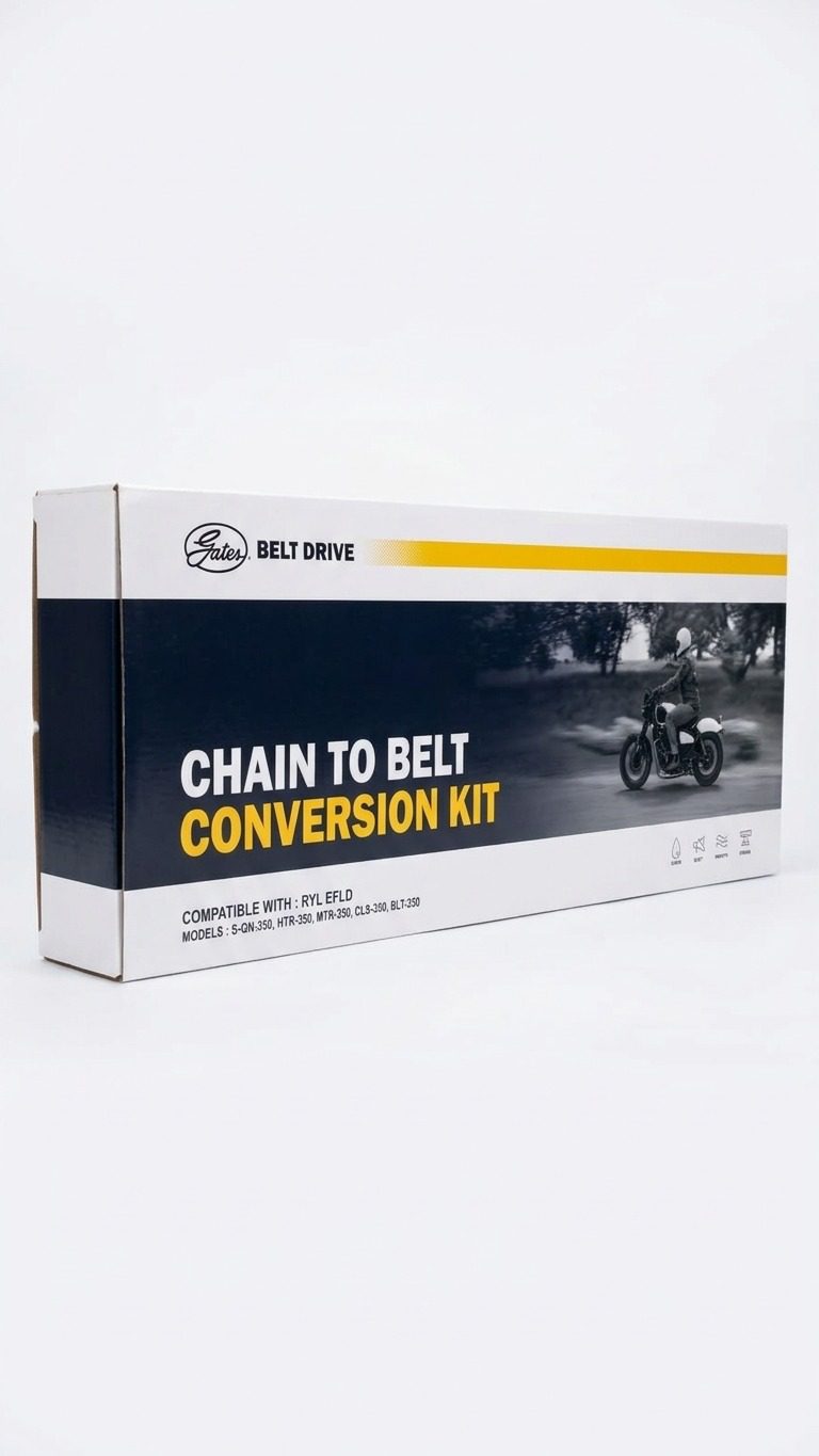 Gates Belt Drive Chain to Belt Conversion Kit for Royal Enfield 2 Gates Belt Drive Chain to Belt Conversion Kit for Royal Enfield - Image 2