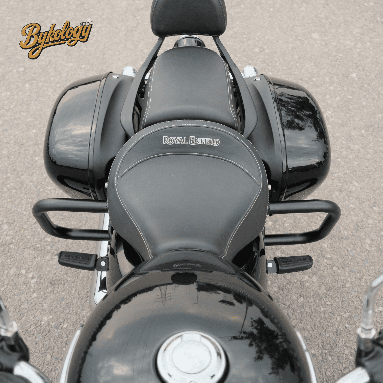 Pannier Guards for Royal Enfield Meteor 350 – Bykology 4 Pannier Guards for Royal Enfield Meteor 350 – Bykology - Image 4